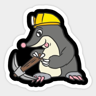 Mole Gardener Animal Funny Garden Gift Cool Sticker